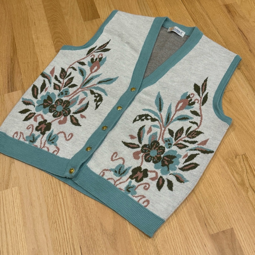 Vintage CAMELA Wool Bland Button Up Vest  Size 40
